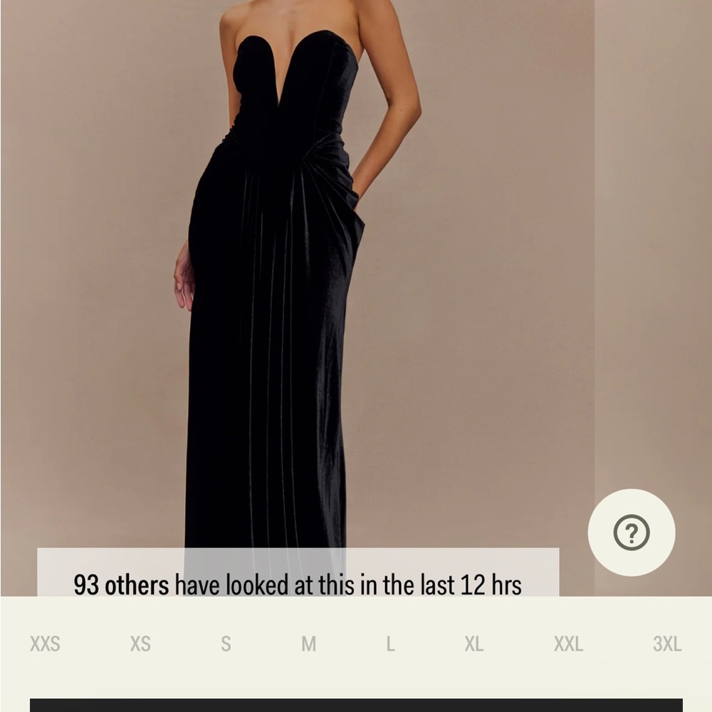 Meshki Black Sweetheart Neckline Cocktail Gown